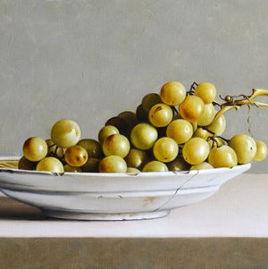 "Grapes in Delft plate"