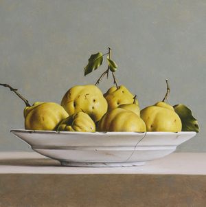 "Quinces in Delft plate"